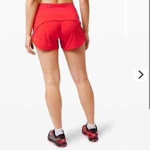 NWT Lululemon Speed Up MR Short 4" *Lined Carnation Red